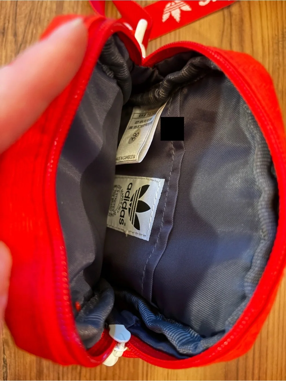 Adidas mini crossbody purse bag red